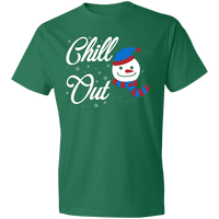 Load image into Gallery viewer, Designs by MyUtopia Shout Out:Chill Out Snowman - Lightweight Unisex T-Shirt,Kelly Green / S,Adult Unisex T-Shirt
