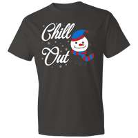Load image into Gallery viewer, Designs by MyUtopia Shout Out:Chill Out Snowman - Lightweight Unisex T-Shirt,Smoke / S,Adult Unisex T-Shirt

