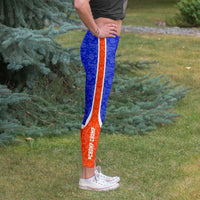 Load image into Gallery viewer, Designs by MyUtopia Shout Out:Chomp Chomp Florida Fan Fashion Leggings - Ladies Tights,Select Your Size / Blue,Leggings - AOP
