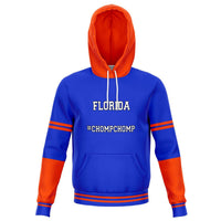 Load image into Gallery viewer, Designs by MyUtopia Shout Out:#ChompChomp Florida Fan Fashion Fleece Lined Pullover Hoodie,XS / Blue,Fashion Hoodie - AOP
