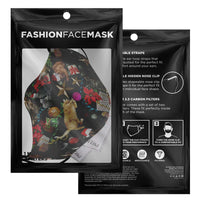 Load image into Gallery viewer, Designs by MyUtopia Shout Out:Christmas Cat Animal Print Pattern Fitted Fabric Face Mask Adjustable Ear Loops
