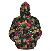 Load image into Gallery viewer, Designs by MyUtopia Shout Out:Christmas Cats Zip-up Hooded Jacket
