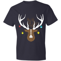 Load image into Gallery viewer, Designs by MyUtopia Shout Out:Christmas Deer - Lightweight Unisex T-Shirt,Navy / S,Adult Unisex T-Shirt
