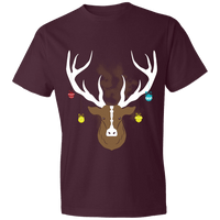 Load image into Gallery viewer, Designs by MyUtopia Shout Out:Christmas Deer - Lightweight Unisex T-Shirt,Maroon / S,Adult Unisex T-Shirt
