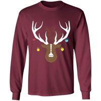 Load image into Gallery viewer, Designs by MyUtopia Shout Out:Christmas Deer - Ultra Cotton Long Sleeve T-Shirt,Maroon / S,Long Sleeve T-Shirts
