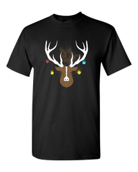 Load image into Gallery viewer, Designs by MyUtopia Shout Out:Christmas Deer Adult Unisex T-Shirt,S / Black,Adult Unisex T-Shirt
