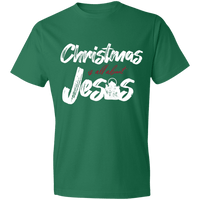 Load image into Gallery viewer, Designs by MyUtopia Shout Out:Christmas is All About Jesus - Lightweight T-Shirt,Kelly Green / S,Adult Unisex T-Shirt
