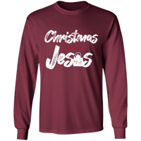 Load image into Gallery viewer, Designs by MyUtopia Shout Out:Christmas is All About Jesus - Ultra Cotton Long Sleeve T-Shirt,Maroon / S,Long Sleeve T-Shirts
