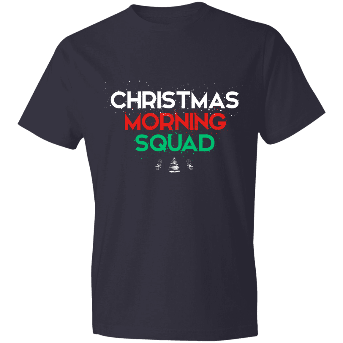 Designs by MyUtopia Shout Out:Christmas Morning Squad - Lightweight Unisex T-Shirt,Navy / S,Adult Unisex T-Shirt