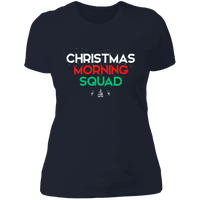 Load image into Gallery viewer, Designs by MyUtopia Shout Out:Christmas Morning Squad - Ultra Cotton Ladies&#39; T-Shirt,Midnight Navy / X-Small,Ladies T-Shirts
