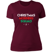 Load image into Gallery viewer, Designs by MyUtopia Shout Out:Christmas Morning Squad - Ultra Cotton Ladies&#39; T-Shirt,Maroon / X-Small,Ladies T-Shirts
