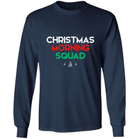 Load image into Gallery viewer, Designs by MyUtopia Shout Out:Christmas Morning Squad - Ultra Cotton Long Sleeve T-Shirt,Navy / S,Long Sleeve T-Shirts
