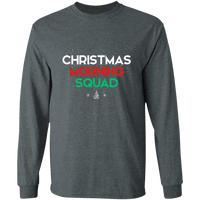 Load image into Gallery viewer, Designs by MyUtopia Shout Out:Christmas Morning Squad - Ultra Cotton Long Sleeve T-Shirt,Dark Heather / S,Long Sleeve T-Shirts

