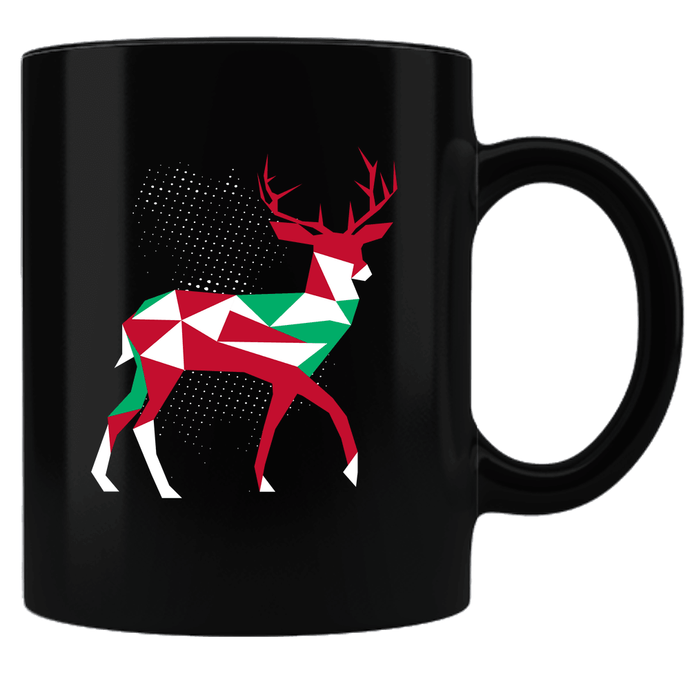 Designs by MyUtopia Shout Out:Christmas Reindeer Ceramic Black Coffee Mug,Default Title,Ceramic Coffee Mug