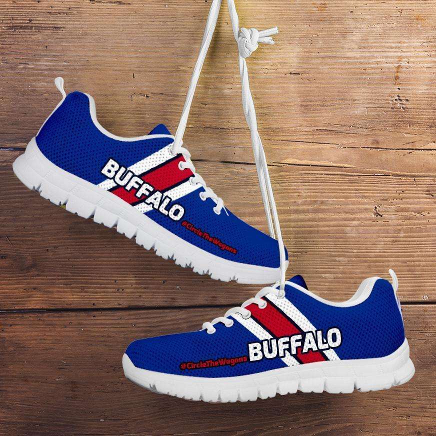 Designs by MyUtopia Shout Out:#CircleTheWagons Buffalo Fan Running Shoes