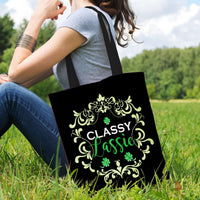 Load image into Gallery viewer, Designs by MyUtopia Shout Out:Classy Lassie Fabric Totebag Reusable Shopping Tote
