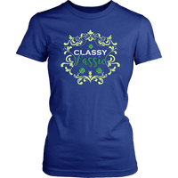 Load image into Gallery viewer, Designs by MyUtopia Shout Out:Classy Lassie T-Shirt,Royal Blue / XS,Ladies T-Shirts
