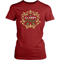 Load image into Gallery viewer, Designs by MyUtopia Shout Out:Classy Lassie T-Shirt,Red / XS,Ladies T-Shirts
