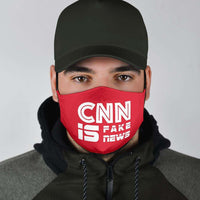 Load image into Gallery viewer, Designs by MyUtopia Shout Out:CNN is Fake News Trump Humor Adult Fabric Face Mask with Elastic Ear Loops
