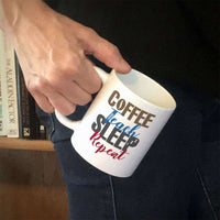 Load image into Gallery viewer, Designs by MyUtopia Shout Out:Coffee Teach Sleep Repeat White Ceramic Coffee Mug
