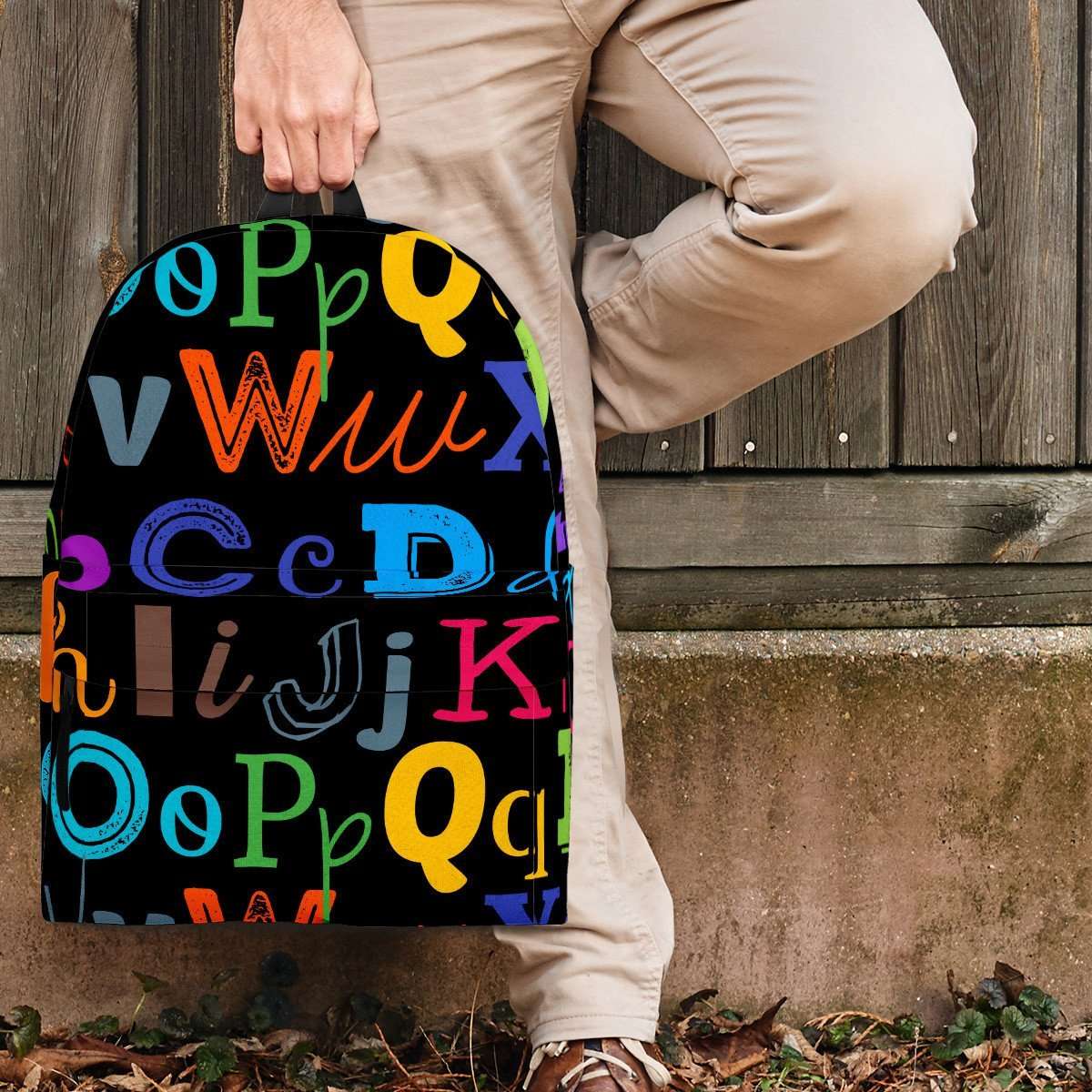 Designs by MyUtopia Shout Out:Colorful Alphabet Grade School Teacher Backpack