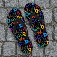 Load image into Gallery viewer, Designs by MyUtopia Shout Out:Colorful Alphabet Grade School Teacher Flip-Flops

