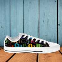 Load image into Gallery viewer, Designs by MyUtopia Shout Out:Colorful Alphabet Grade School Teacher Low Cuts
