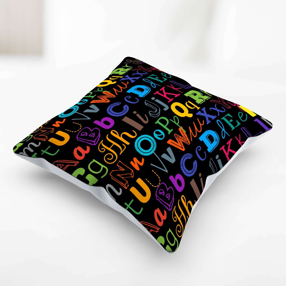 Designs by MyUtopia Shout Out:Colorful Alphabet Grade School Teacher Pillowcase