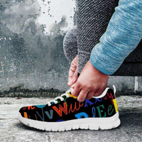 Load image into Gallery viewer, Designs by MyUtopia Shout Out:Colorful Alphabet Grade School Teacher Running Shoes
