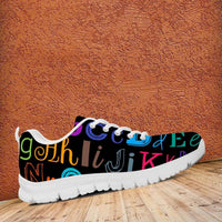 Load image into Gallery viewer, Designs by MyUtopia Shout Out:Colorful Alphabet Grade School Teacher Running Shoes
