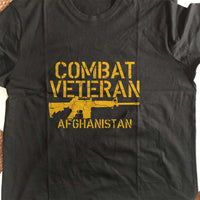 Load image into Gallery viewer, Designs by MyUtopia Shout Out:Combat Veteran Afghanistan Adult Unisex T-Shirt
