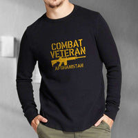 Load image into Gallery viewer, Designs by MyUtopia Shout Out:Combat Veteran Afghanistan Long Sleeve Ultra Cotton T-Shirt
