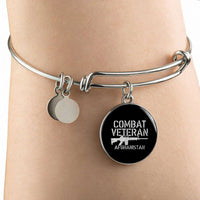 Load image into Gallery viewer, Designs by MyUtopia Shout Out:Combat Veteran Afghanistan Personalized Engravable Keepsake Bangle Bracelet
