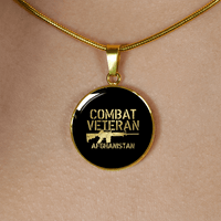 Load image into Gallery viewer, Designs by MyUtopia Shout Out:Combat Veteran Afghanistan Personalized Engravable Keepsake Necklace

