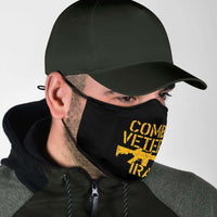 Load image into Gallery viewer, Designs by MyUtopia Shout Out:Combat Veteran Iraq Adult Fabric Face Mask with Elastic Ear Loops
