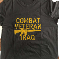 Load image into Gallery viewer, Designs by MyUtopia Shout Out:Combat Veteran Iraq Adult Unisex T-Shirt
