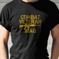 Load image into Gallery viewer, Designs by MyUtopia Shout Out:Combat Veteran Iraq Adult Unisex T-Shirt
