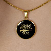 Load image into Gallery viewer, Designs by MyUtopia Shout Out:Combat Veteran Iraq Personalized Engravable Keepsake Necklace
