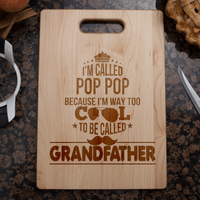 Load image into Gallery viewer, Designs by MyUtopia Shout Out:Cool Grandpa Personalized with Nickname Engraved Maple Cutting Board
