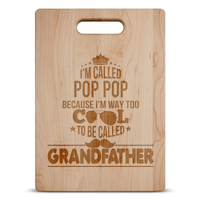 Load image into Gallery viewer, Designs by MyUtopia Shout Out:Cool Grandpa Personalized with Nickname Engraved Maple Cutting Board
