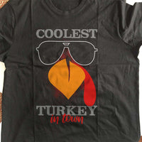 Load image into Gallery viewer, Designs by MyUtopia Shout Out:Coolest Turkey In Town Adult Unisex Cotton Short Sleeve T-Shirt
