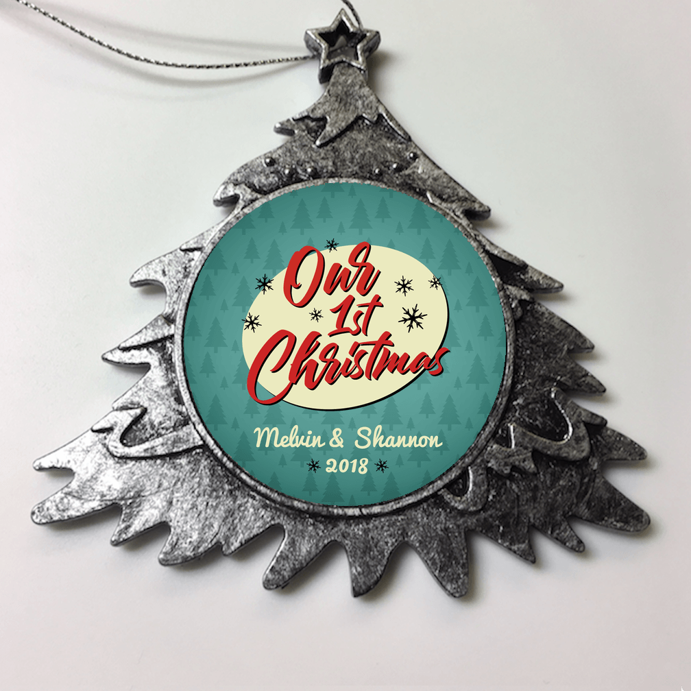 Designs by MyUtopia Shout Out:Couple First Christmas Personalized Ornament,Christmas Tree,Personalized Christmas Ornament