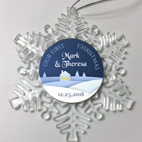 Load image into Gallery viewer, Designs by MyUtopia Shout Out:Couple First Christmas Together Personalized Ornament,Christmas Snow Flake,Personalized Christmas Ornament

