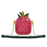 Load image into Gallery viewer, Designs by MyUtopia Shout Out:Cowgirl Trendy Cute Pineapple Fruit Mini Crossbody Bag,Fuchsia,Cross-Body Purse
