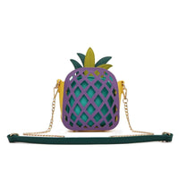 Load image into Gallery viewer, Designs by MyUtopia Shout Out:Cowgirl Trendy Cute Pineapple Fruit Mini Crossbody Bag,Purple,Cross-Body Purse
