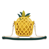 Load image into Gallery viewer, Designs by MyUtopia Shout Out:Cowgirl Trendy Cute Pineapple Fruit Mini Crossbody Bag,Yellow,Cross-Body Purse
