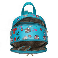 Load image into Gallery viewer, Designs by MyUtopia Shout Out:Cowgirl Trendy Day of the Dead Purse Sugar Skull Bag Studded Fashion Backpack
