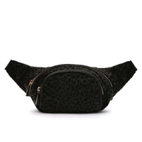 Load image into Gallery viewer, Designs by MyUtopia Shout Out:Cowgirl Trendy Soft Leopard Fanny Pack Waist Fashion Hip Bag Fuzzy Belt Bag,Black,Belt Bag
