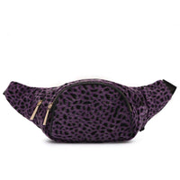 Load image into Gallery viewer, Designs by MyUtopia Shout Out:Cowgirl Trendy Soft Leopard Fanny Pack Waist Fashion Hip Bag Fuzzy Belt Bag,Purple,Belt Bag
