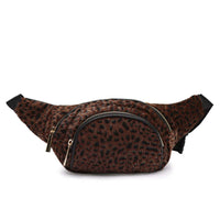 Load image into Gallery viewer, Designs by MyUtopia Shout Out:Cowgirl Trendy Soft Leopard Fanny Pack Waist Fashion Hip Bag Fuzzy Belt Bag,Brown,Belt Bag

